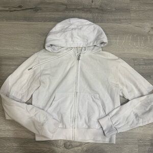 Garage White Zip-Up Hoodie